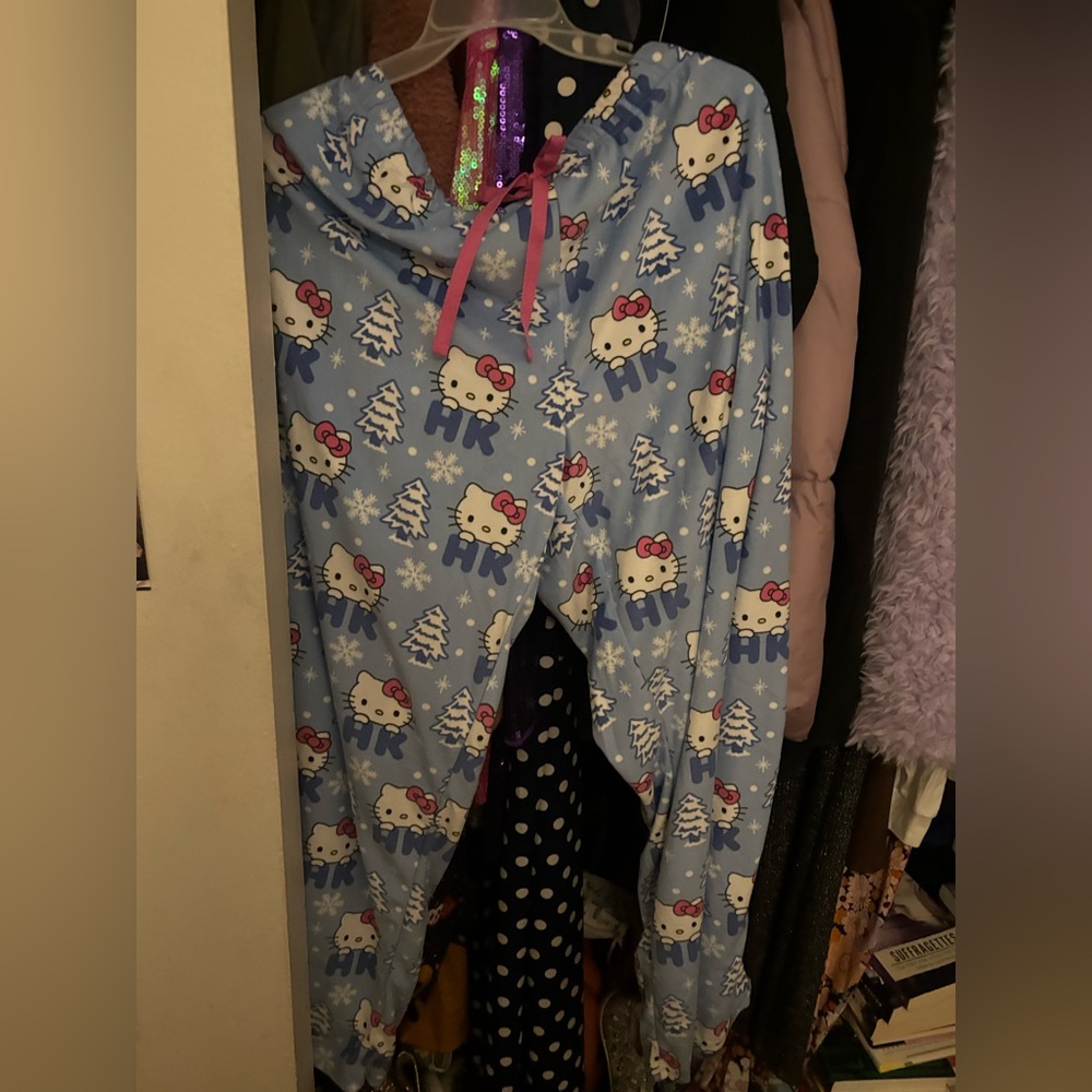 Hello kitty snowflake Christmas pajama pants